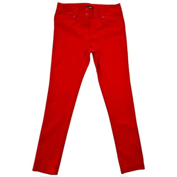 Womens Red Slim-Fit Pants Size L - Picture 2 of 8